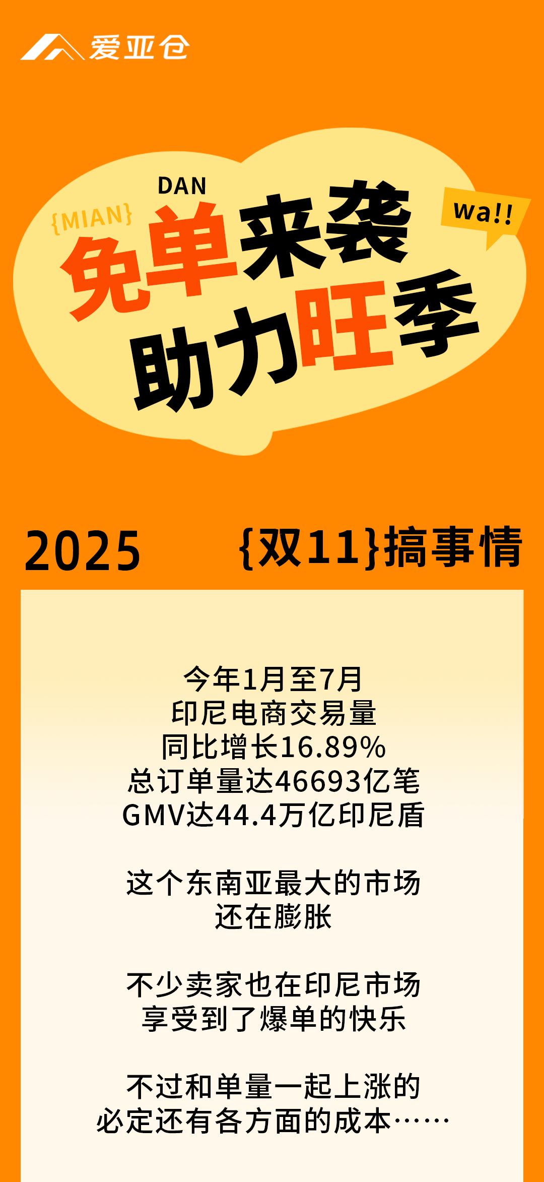 限时抢免单！狂撒1800单！爱亚仓海外仓助力印尼卖家迎战旺季！插图1爱亚仓