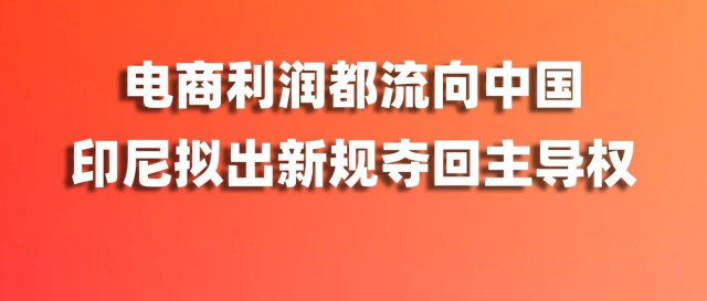 电商利润都流向中国，印尼政府急了：要让本土商品夺回主导地位！缩略图爱亚仓